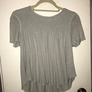 cute great crop top with small ruffles